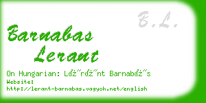 barnabas lerant business card